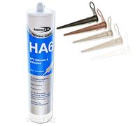 Bond It HA6 Silicone EU3 Cartridge Flexible Water Tight Seals, 310ml,Grey