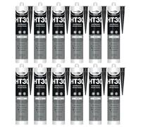 Bond It HT30 High Temperature Silicone Sealant - 12x Black, 310ml | Heat Resistant Up to 300°C - UV Resistant - Mildew Resistant | Interior & Exterior Silicone for Ovens - Heating Systems - & Engines