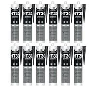Bond It Ht30 High Temperature Silicone Sealant - 12X Black, 310Ml - Heat Resistant Up To 300C - Uv Resistant For Ovens - Engines