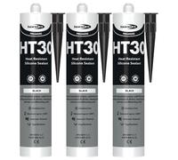 Bond It Ht30 High Temperature Silicone Sealant - 3X Black, 310Ml - Heat Resistant Up To 300C - Uv Resistant For Ovens - Engines