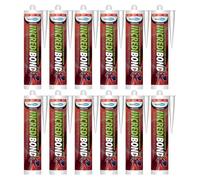 Bond It INCREDIBOND High Strength Grab Adhesive - 12x White, 310ml | Solvent-Free - Instant Grab | Fibre Reinforced Adhesive Silicone | Interior & Exterior Use - Heavy-Duty Construction Adhesive