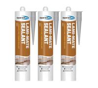 Bond It LAMI-MATE Flexible Laminate Floor Sealant & Gap Filler - 3x Grey, 285ml | Paintable Polymer Sealant for Timber - Hardwood & Laminate Flooring | Interior & Exterior Flexible Joint Sealant