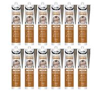 Bond It Lami-Mate Flexible Sealant & Gap-Filler - 12X Dark Oak, 285Ml - Premium Sealant Filler For Timber & Laminate Flooring