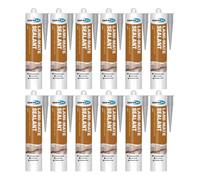 Bond It Lami-Mate Flexible Sealant & Gap Filler - 12X Grey, 285Ml - Paintable Laminate & Timber Floor Sealant For Wood Flooring