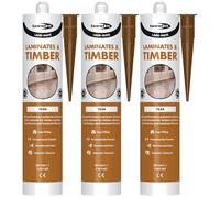 Bond It LAMI-MATE Flexible Sealant & Gap-Filler - 3x Teak, 285ml | Premium Sealant Filler for Timber & Laminate Flooring | Paintable & Stainable - Non-Shrinking - Interior & Exterior Use