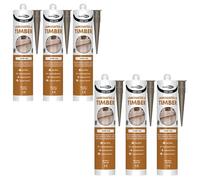 Bond It LAMI-MATE Flexible Sealant & Gap-Filler - 6x Dark Oak, 285ml | Premium Sealant Filler for Timber & Laminate Flooring | Paintable & Stainable - Non-Shrinking - Interior & Exterior Use