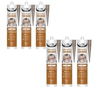 Bond It LAMI-MATE Flexible Sealant & Gap-Filler - 6x Oak, 285ml | Premium Sealant Filler for Timber & Laminate Flooring | Paintable & Stainable - Non-Shrinking - Interior & Exterior Use