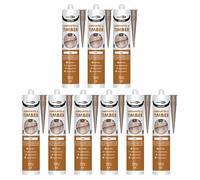 Bond It LAMI-MATE Flexible Sealant & Gap-Filler - 9x Oak, 285ml | Premium Sealant Filler for Timber & Laminate Flooring | Paintable & Stainable - Non-Shrinking - Interior & Exterior Use