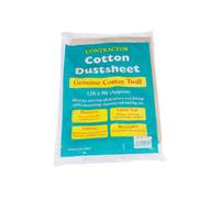 Bond It Large Dust Sheet Heavy Duty Cotton Twill Cover Diy Paint Protection - 12Ft X 9Ft