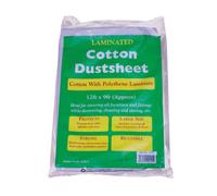 Bond It Large Laminated Dust Sheet Heavy Duty Cotton Twill Cover Diy Paint - Laminated Cotton Dust Sheets - 12Ft X 9Ft