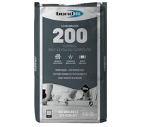 Bond It Levelmaster 200 Flexible Self-Levelling Floor Compound - Cementitious Polymer-Modified Underlay - Grey, 20Kg