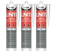 Bond It LN11 Firescreen Silicone Sealant - 3x White, 310ml | Fire Resistant Neutral Cure Sealant with 4-Hour Fire Rating | Primerless Adhesion - Minimal Shrinkage - UV & Weather Resistant