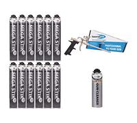 Bond It Mega Stik 750ml Plasterboard Adhesive X 12 With Gun & Cleaner by Alliance Remedial Supplies