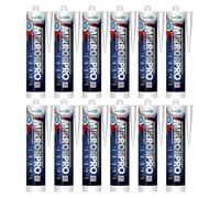 Bond It MIRROR PRO Hybrid Polymer Mirror Adhesive - 12x White, 285ml | High Strength Adhesive Solvent-Free - Non-Corrosive - Quick Cure | Interior Use Adhesive Silicone for Mirrors - Glass - Ceramics