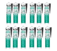 Bond It Multi-Mate High Modulus Silicone Sealant 12X Black, 285Ml - Multipurpose, Mould-Resistant, Waterproof, Interior & Exterior