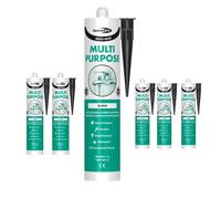 Bond It Multi-Mate High Modulus Silicone Sealant 6X Black, 285Ml - Multipurpose, Mould-Resistant, Waterproof, Interior & Exterior