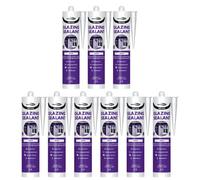 Bond It Pro-Mate Low Modulus Glazing Silicone - 9X White, 310Ml - Glazing Silicone Sealant Waterproof - Flexible Sealant