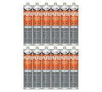 Bond It PU18 High Strength Polyurethane Adhesive and Sealant - 12x Grey, 310ml | Sealant Adhesive - Oil & Chemical Resistant | Flexible Sealant for Engineering - Construction - Automotive & Marine