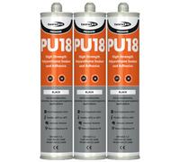 Bond It Pu18 High Strength Polyurethane Adhesive And Sealant - 3X Black, 310Ml - Sealant Adhesive - Oil & Chemical Resistant