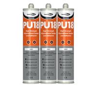 Bond It PU18 High Strength Polyurethane Adhesive and Sealant - 3x Grey, 310ml | Sealant Adhesive - Oil & Chemical Resistant | Flexible Sealant for Engineering - Construction - Automotive & Marine