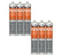 Bond It Pu18 High Strength Polyurethane Adhesive And Sealant - 6X Grey, 310Ml - Sealant Adhesive - Oil & Chemical Resistant