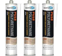 Bond It PU18 Polyurethane Adhesive & Sealant White Pack of 3 (310ml Each) - High Strength PU Adhesive for Construction, Automotive & Marine, Interior & Exterior Use