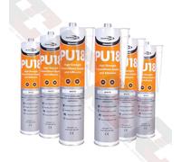 Bond it Pu18 White Polyurethane Sealant Adhesive 310Ml Tubes (6 Pack)