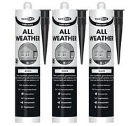 Bond It Rain-Mate All Weather Sealant - 3X Black, 285Ml - Flexible - Waterproof & Weatherproof Roof Sealant - Excellent Adhesion