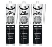 Bond It RAIN-MATE All Weather Sealant - 3x White, 285ml | Flexible - Waterproof & Weatherproof Roof Sealant | Excellent Adhesion on Damp Surfaces - UV-Resistant | Ideal for Roofing - Windows - Doors