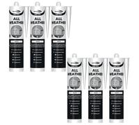 Bond It Rain-Mate All Weather Sealant - 6X White, 285Ml - Flexible - Waterproof & Weatherproof Roof Sealant - Excellent Adhesion