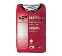 Bond It Rapid-Flex Tile Adhesive 20kg White Fast Setting Flexible Cement Based Adhesive for Walls & Floors Grout Ready in 2 Hours For Ceramic & Stone Tiles