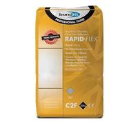 Bond It Rapid-Flex Tile Adhesive Rapid Fast Setting Floor Wall Ceramic - Grey (20Kg)