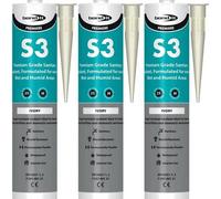 Bond It S3 Ivory High Performance Sanitary Grade Silicone Sealant, 310Ml Bds3Iv (Pack Of 3)