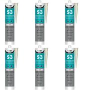 Bond It S3 Ivory High Performance Sanitary Grade Silicone Sealant, 310Ml Bds3Iv (Pack Of 6)