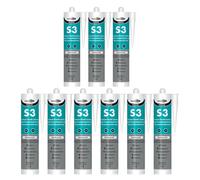 Bond It S3 Sanitary Silicone Sealant - 9X Translucent 285Ml Premium Sanitary Grade Sealant Mould-Resistant - Waterproof - Flexible