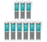 Bond It S3 Sanitary Silicone Sealant - 9X White, 285Ml - Premium Sanitary Grade Sealant - Mould-Resistant - Waterproof - Flexible