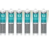 Bond it S3 Sanitary Silicone Sealant, Ivory, 310ml, Pack of 6