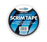 Bond It Scrim Tape Plasterboard Drywall Fibreglass Jointing Repairing - White, 48mm X 90M