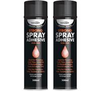 Bond It Spray Adhesive 2 Pack (500ml Each) - Heavy Duty Multi-Purpose Aerosol Glue for Carpet Tiles, Flooring, Foam, Vinyl, and Fabric - High Strength Contact Spray adhesive spray