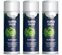 Bond It Super Glue Activator Spray Pack of 3 (400ml Each) - Fast-Dry Glue Activator for Cyanoacrylate Adhesives, Improves Bonding on Difficult Surfaces, Reduces Bloom, Ideal for Instant Super Glue