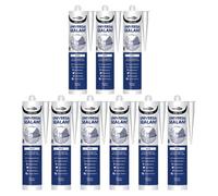 Bond It Super-Mate Siliconised Acrylic Universal Sealant - 9X White, 285Ml - Mould-Resistant - Over-Paintable Silicone Sealant