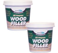 Bond It Teak All Purpose Wood Filler 2 Pack (250ml Each) - Ready Mixed Filler for Small Imperfections, Wood Repair, Frames, Furniture & Flooring