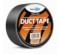 Bond It Tigris Duct Tape Heavy Duty Black 48mm x 45m - Water Resistant Heavy Duty Adhesive Tape for Binding, Fixing, Sealing, Repairing, Joining & General Purpose Use