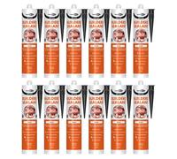 Bond It Ulti-Mate Neutral Cure Builders Silicone - 12X Black, 285Ml - Low Modulus Silicone Sealant For Joints - Doors - Windows