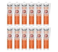 Bond It ULTI-MATE Neutral Cure Builders Silicone - 12x White, 285ml | Low Modulus Silicone Sealant | Premium Silicone for High Movement Joints - Doors - Windows & General Construction