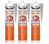 Bond It ULTI-MATE Neutral Cure Builders Silicone - 3x Grey, 285ml | Low Modulus Silicone Sealant | Premium Silicone for High Movement Joints - Doors - Windows & General Construction