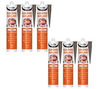 Bond It Ulti-Mate Neutral Cure Builders Silicone - 6X Brown, 285Ml - Low Modulus Silicone Sealant For Joints - Doors - Windows