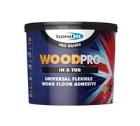 Bond It Wood Pro In A Tub Adhesive - Hybrid Polymer Wood Floorcovering Adhesive Solvent Moisture Free - Tan, 15Kg