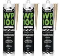 Bond It WP100 Buff Silicone Sealant Neutral Cure Oxime 3 Pack (285ml Each) - External Window & Door Sealant, Waterproof Exterior Silicone Sealant for uPVC Frames, Building & Construction Joint Sealant