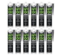 Bond It WP100 EU3 Premium Neutral Cure Oxime Silicone Sealant - 12x Dark Anthracite, 285ml | High-Performance Silicone - Mould-Resistant - Flexible | Sealant for Building & Construction Joints